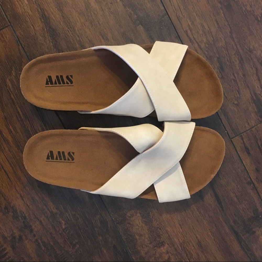 New cream sandals